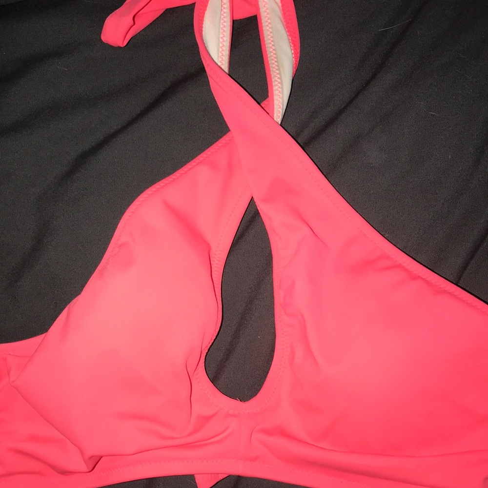 PINK neon pink keyhole swimsuit size s